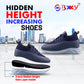 Bxxy Men's 3 Inch Hidden Height Increasing Casual Sports Lace-Up Shoes