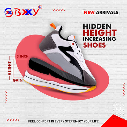 Men's 3 Inch Hidden Height Increasing Trendiest Sports Shoes