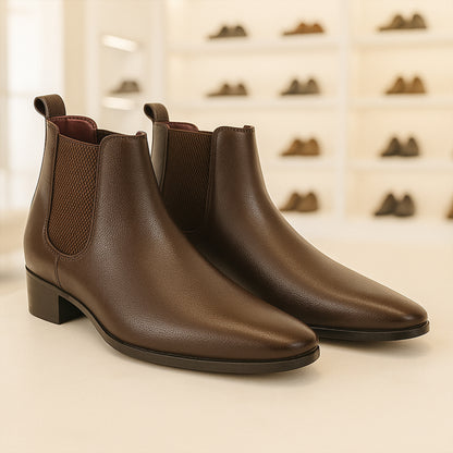 Men's Chelsea Boots WITH 2 Inches Heel Height Gain