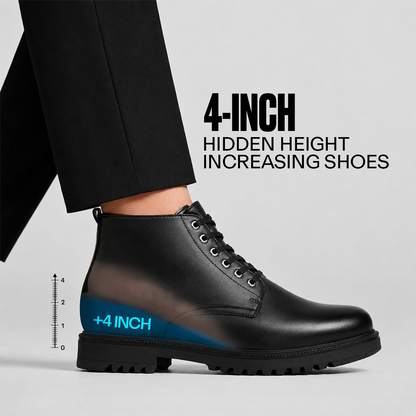 Elevator Boots Black - 4 Inches (10CM)