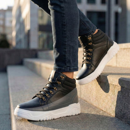 Bxxy Height Increasing Boots for Men with 3.74 Inches Lift