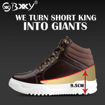 Bxxy Height Increasing Boots for Men with 3.74 Inches Lift