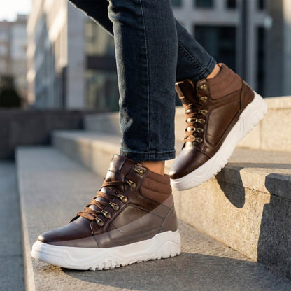 Stylish Height Increasing Boots for Men 3.74 Inches Lift