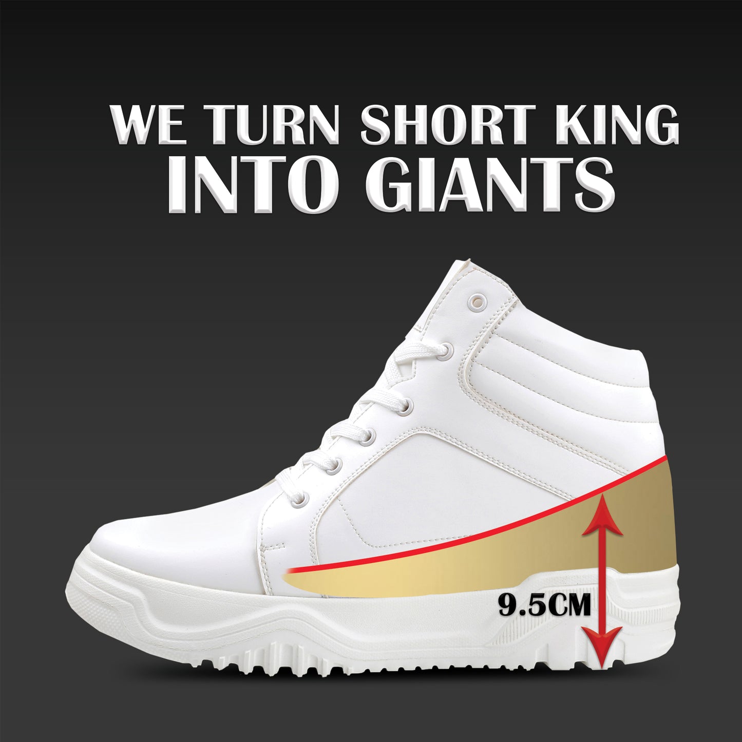 Hidden Height Increasing Boots 9.5 CM Lift for Everyday Wear