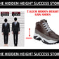 Men's 3 Inch Hidden Height Increasing Stylish Lace-up Boots