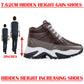 Men's 3 Inch Hidden Height Increasing Stylish Lace-up Boots