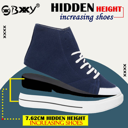 BXXY Premium Elevator Sneakers with 3 Inch Hidden Lift and Everyday Comfort
