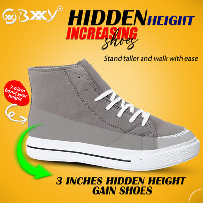 BXXY Premium Elevator Sneakers with 3 Inch Hidden Lift and Everyday Comfort