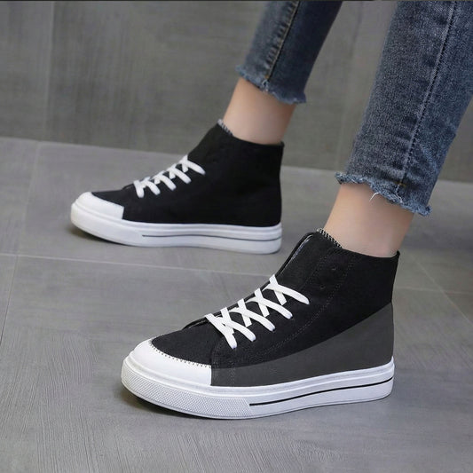BXXY 3 Inch Hidden Height Increasing High-Top Canvas Sneakers for Men