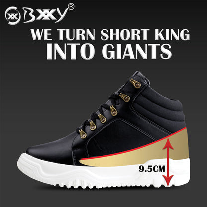Men Elevator Boots Hidden Height Increasing Shoes 3.74 Inch
