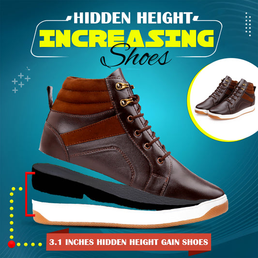 Men's 3.1 Inches Hidden Height Increasing Boots