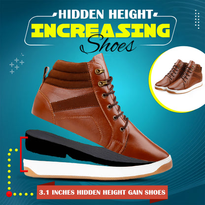 Men's 3.1 Inches Hidden Height Increasing Boots