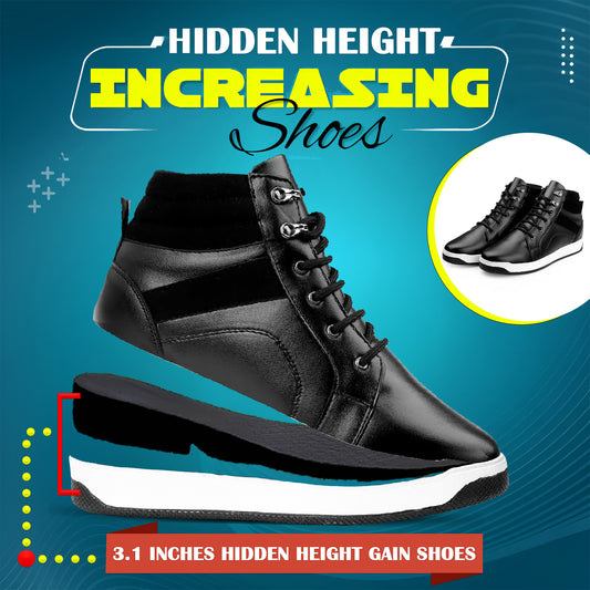Men's 3.1 Inches Hidden Height Increasing Boots