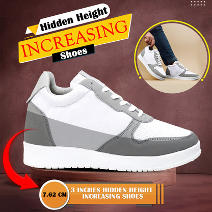 Men's 3-Inch Lift Casual Sporty Sneakers