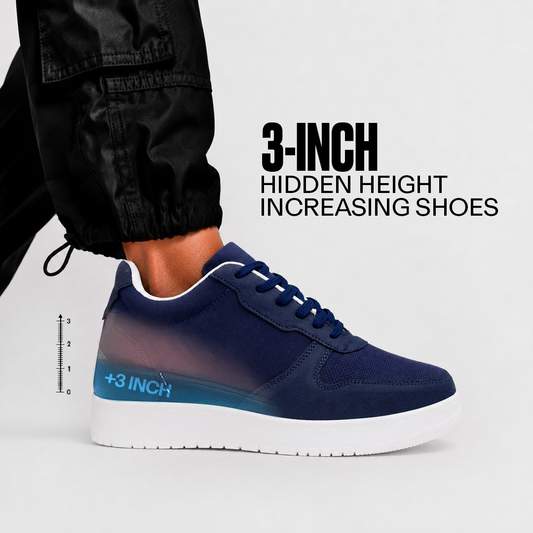 Men's 3 Inch Hidden Height Increasing Shoes - Blue