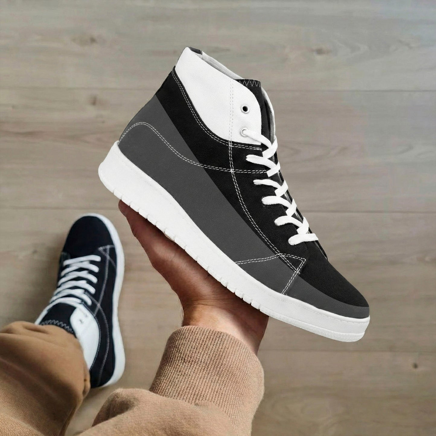 BXXY Mens Canvas High Top Sneakers Lightweight & Stylish