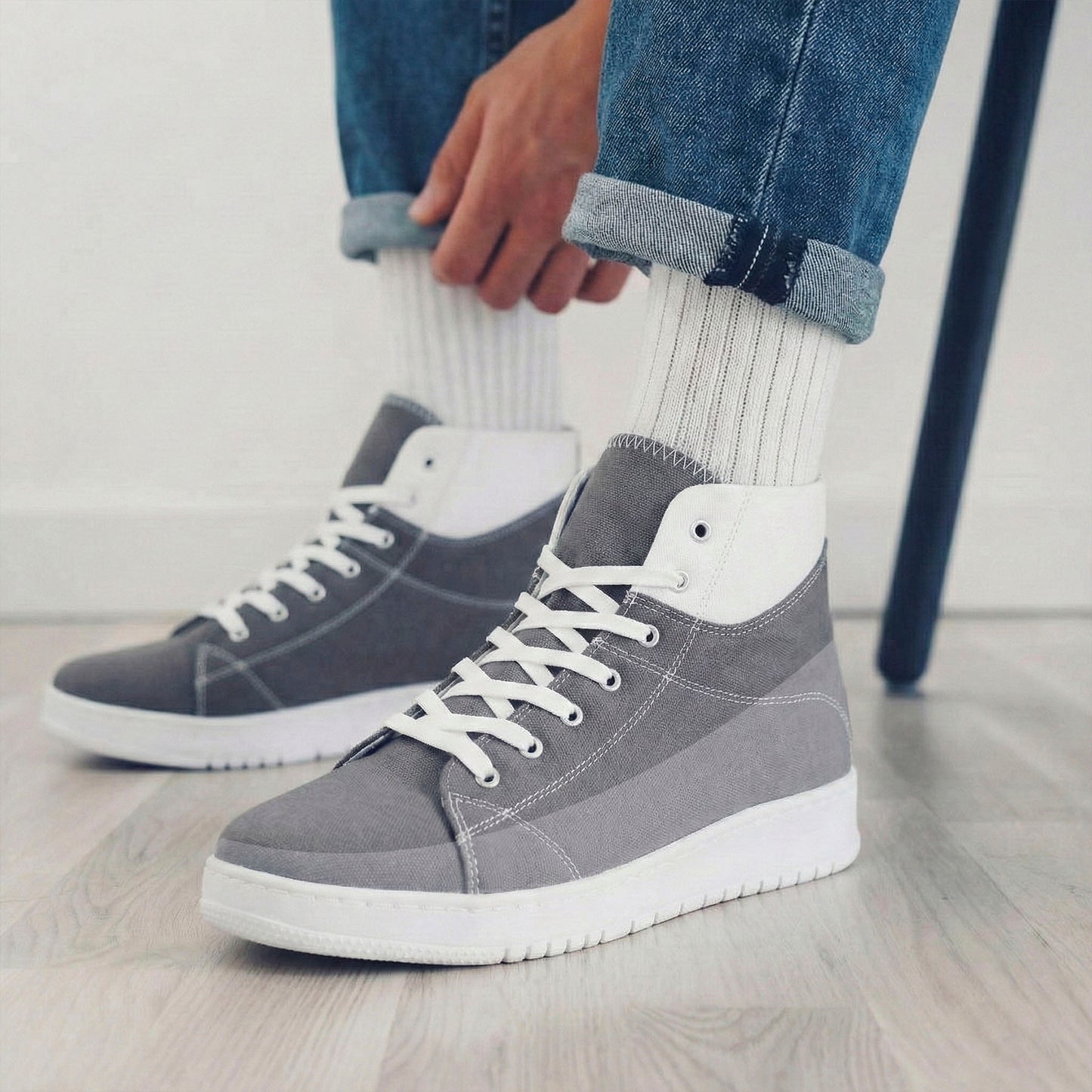 BXXY Mens Canvas High Top Sneakers Lightweight & Stylish