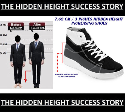 Men's 3 Inch Hidden Height Increasing shoes