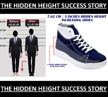 Men's 3 Inch Hidden Height Increasing shoes