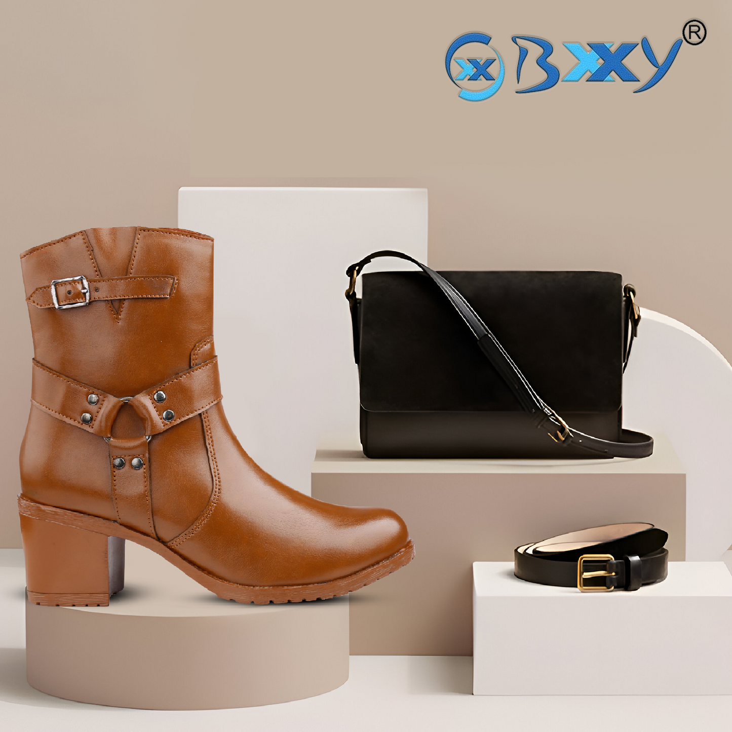Elegant Black Vegan Ankle Zipper Boots for Women