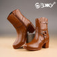 Elegant Black Vegan Ankle Zipper Boots for Women