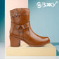 Elegant Black Vegan Ankle Zipper Boots for Women