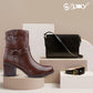 Elegant Black Vegan Ankle Zipper Boots for Women