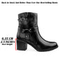 Elegant Black Vegan Ankle Zipper Boots for Women