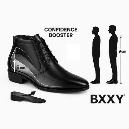 BXXY Men's 3.5 Inches Hidden Height Increasing Formal Lace-up Boot