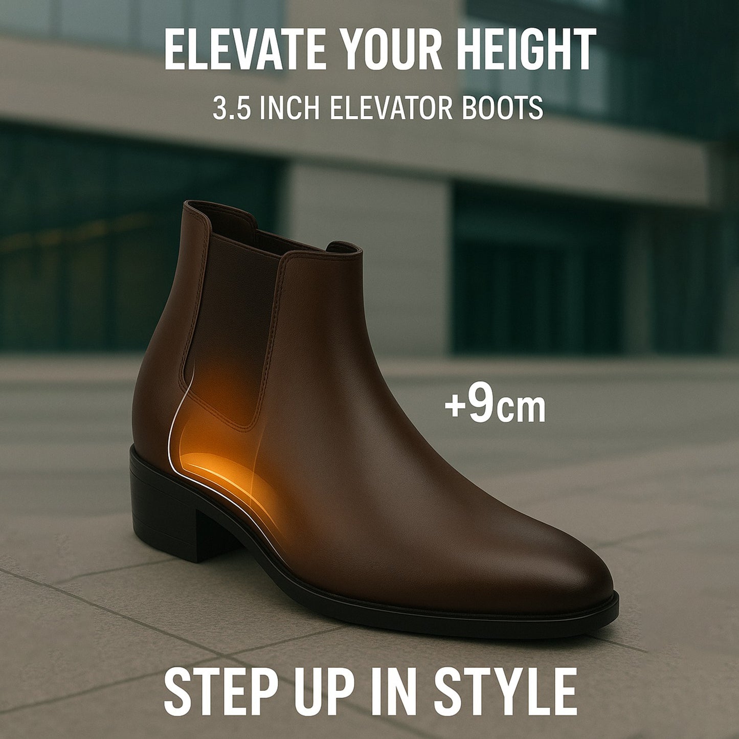 BXXY Elevator Boots for Men Hidden Height Gain upto 3.5 Inch