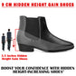 Men's Height Increasing Chelsea Boots – 3.5 Inch (9CM) Lift, Invisible Heel