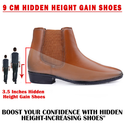 Height Boost Chelsea Boots for Men –3.5 Inch (9CM) Concealed Lift