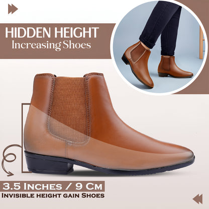 BXXY Elevator Boots for Men Hidden Height Gain upto 3.5 Inch