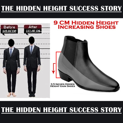 BXXY Elevator Boots for Men Hidden Height Gain upto 3.5 Inch
