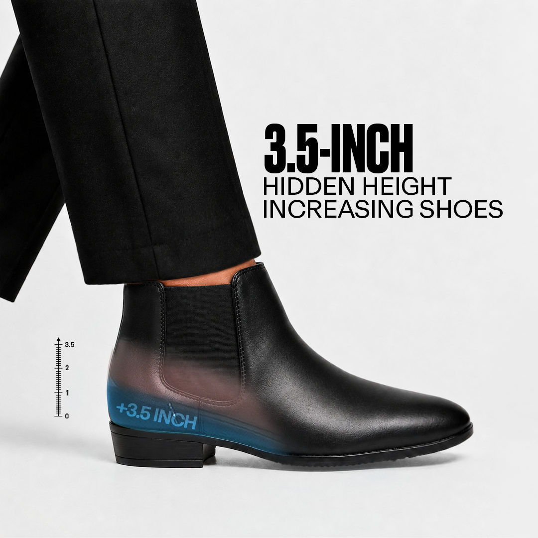 Chelsea Boots Black – 3.5 inches (9CM)