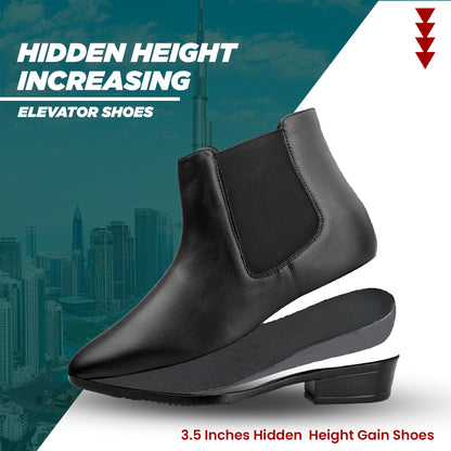 BXXY Elevator Boots for Men Hidden Height Gain upto 3.5 Inch