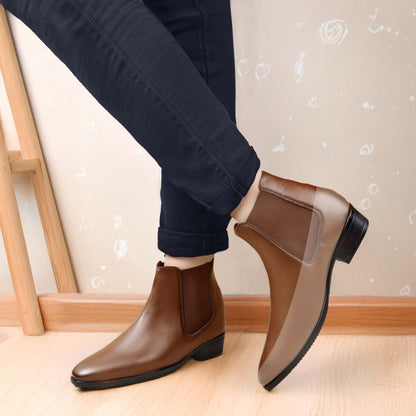 BXXY Elevator Boots for Men Hidden Height Gain upto 3.5 Inch