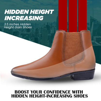 BXXY Elevator Boots for Men Hidden Height Gain upto 3.5 Inch