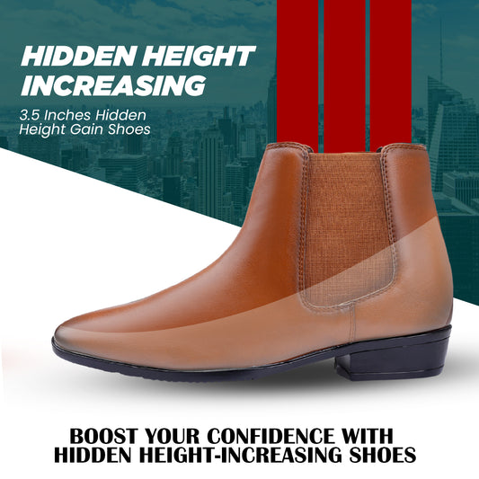 BXXY Elevator Boots for Men Hidden Height Gain upto 3.5 Inch