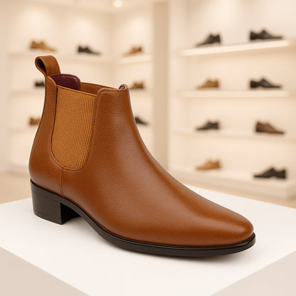 Men's Chelsea Boots WITH 2 Inches Heel Height Gain