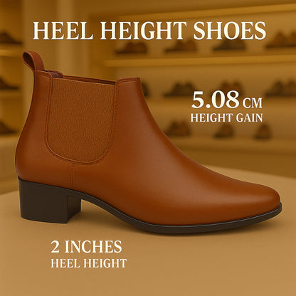 Men's Chelsea Boots WITH 2 Inches Heel Height Gain