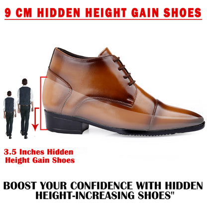 Men's Elevator Dress Shoes – 3.5 Inch (9CM) Height Increase