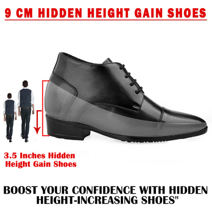 Men's Elevator Dress Shoes – 3.5 Inch (9CM) Height Increase