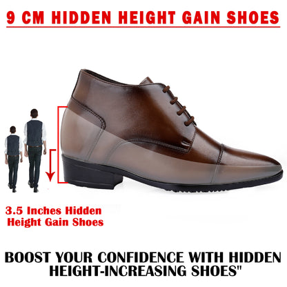 Men's Elevator Dress Shoes – 3.5 Inch (9CM) Height Increase