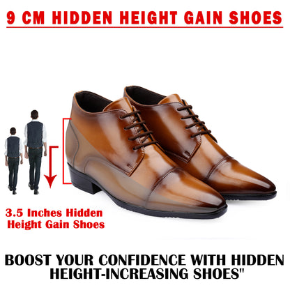 Men's Elevator Dress Shoes – 3.5 Inch (9CM) Height Increase