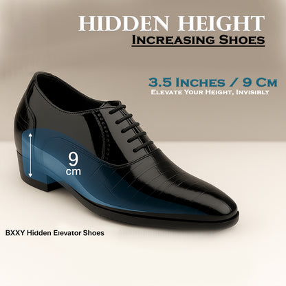 Mens Formal Style Shoes with 3.5 Inch Hidden Height Increase