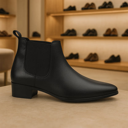 Men's Chelsea Boots WITH 2 Inches Heel Height Gain