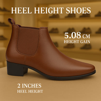 Men's Chelsea Boots WITH 2 Inches Heel Height Gain