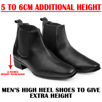 Men's Chelsea Boots WITH 2 Inches Heel Height Gain