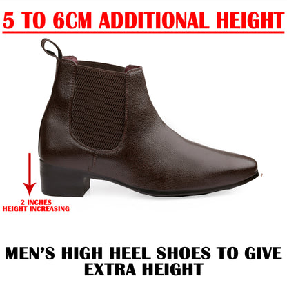 Men's Chelsea Boots WITH 2 Inches Heel Height Gain